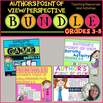 Author's Point of View BUNDLE: Printables, Sort, Game, Performance Tasks