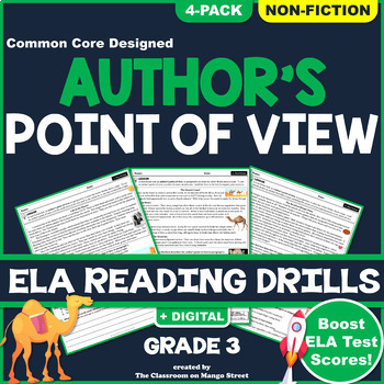 Preview of Author’s Point of View: Reading Comprehension Worksheets | GRADE 3 ♥ NONFICTION