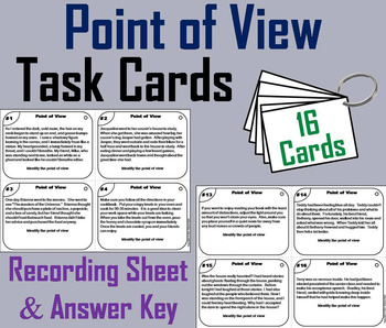 Preview of Author's Point of View Task Cards Activity