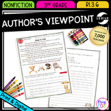 Author’s Point of View Reading Passages Worksheets Anchor 