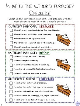 Author's Purpose (1st-2nd grade) by THE 4th KIND | TPT