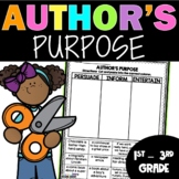 Authors Purpose Activities | Task Cards and Worksheets for