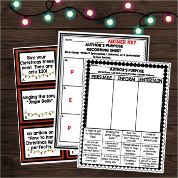 Christmas Author's Purpose Activities by Teaching Second Grade | TpT