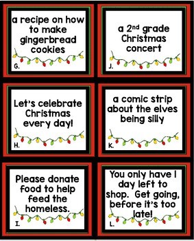 Christmas Author's Purpose Activities by Teaching Second Grade | TpT