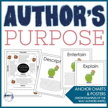 Author's Purpose Worksheets - Activity for 4th grade & 5th Grade