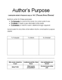 Author's Purpose