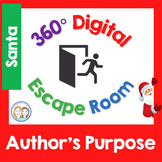 Author's Purpose Activities | 360° Escape Room | Santa