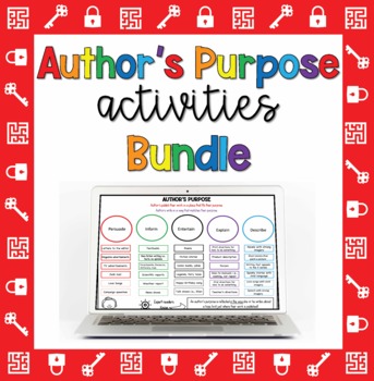 Preview of Author's Purpose Worksheets and Activities | 360 Digital Escape Room