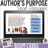 Author's Purpose Activities Boom Cards