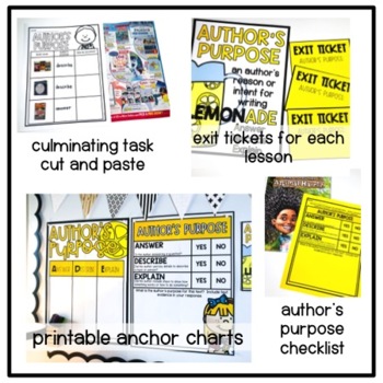 Teaching Author's Purpose, Answer, Describe, and Explain