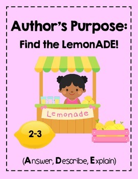 Preview of Author's Purpose: Answer, Describe, Explain