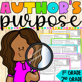 Preview of Author's Purpose Author's Purpose Reading Passages Author's Purpose Activity