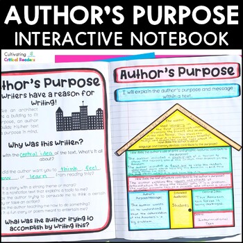 Preview of Author's Purpose Beyond PIES - Reading Interactive Notebook