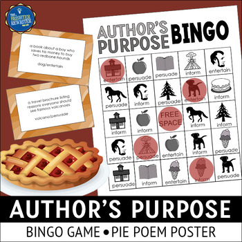 Preview of Author's Purpose Bingo Game