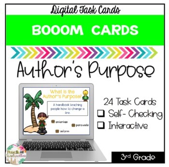 Preview of Author's Purpose Boom Cards - Distance Learning