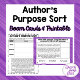 Author's Purpose Boom Cards & Printable