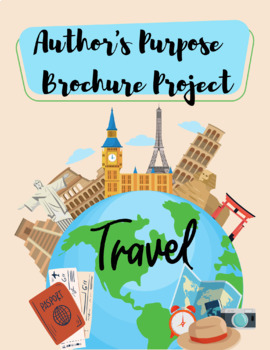 Preview of ELA Author's Purpose Brochure Project-Travel Destination Research and PIE Review