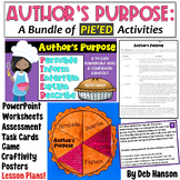 Author's Purpose Bundle of Activities: Worksheets, Task Ca