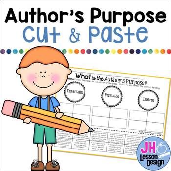 Preview of Author's Purpose: Cut and Paste Sorting Activity