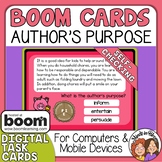 Author's Purpose Digital Task Cards Boom Cards for Distanc