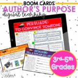 Author's Purpose | Distance Learning | Boom Cards