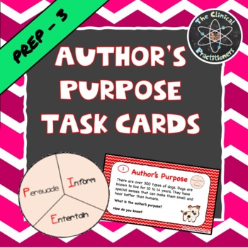 Preview of Author's Purpose Distance Learning Task Cards