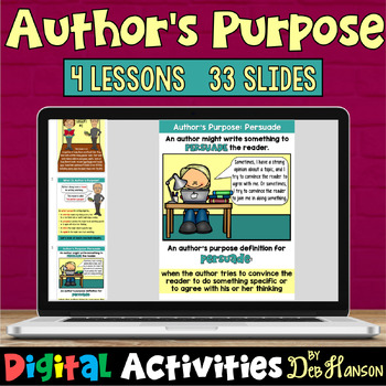 Preview of Author's Purpose: Four Digital Lessons Using Google Slides