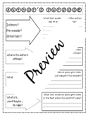 Author's Purpose Graphic Organizer and Guided Notes