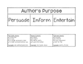 Author's Purpose Interactive Notebook