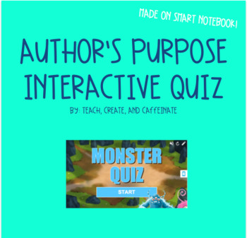 Preview of Author's Purpose Interactive Quiz