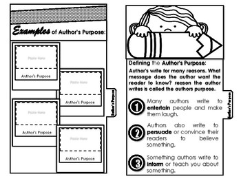 The Author's Purpose Interactive Tab Booklet by Motivated Learners