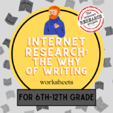 Author's Purpose: Internet Research Worksheets for Middle 
