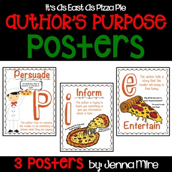 Preview of Author's Purpose: It's as easy as pizza pie