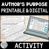 Author's Purpose Matching Printable & Digital Activity
