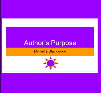 Preview of Author's Purpose: Mini-lesson