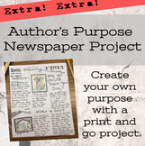 Author's Purpose Newspaper Project! Go higher level with PIE!