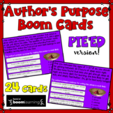 Author's Purpose PIE'ED Task Cards: BOOM Cards