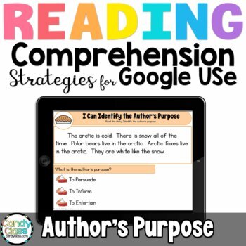 Preview of Author's Purpose Passages Digital Reading Comprehension Google Slides Resource