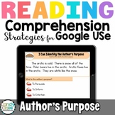 Author's Purpose Passages Digital Reading Comprehension Go