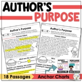 Author's Purpose Passages Fiction vs Nonfiction Anchor Chart