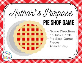 Preview of Author's Purpose Pie Shop Game