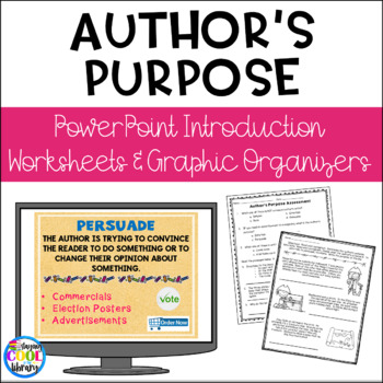 Preview of Author's Purpose PowerPoint and Worksheets