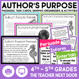 Author's Purpose Print and Digital for 4th and 5th Grade