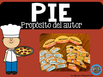 Preview of Proposito del Autor/Spanish Author's Purpose