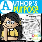 Author's Purpose Reading Comprehension Passages Distance Learning