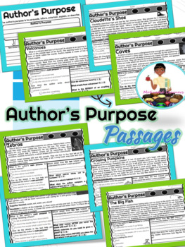 Preview of Author's Purpose | Reading Comprehension Passages | RI2.6