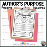 Author's Purpose | Reading Response Graphic Organizer
