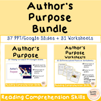 Preview of Author's Purpose Ready-to-teach PPT & Worksheets
