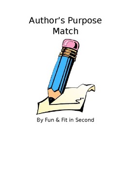 Preview of Author's Purpose Resource Match