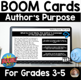 Author's Purpose SELF-GRADING BOOM Deck -Grades 3-5: Set o